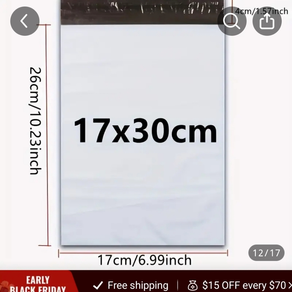 White Bundle Polymailers See Sizes Below Waterproof Tearproof 50 Qty (Cld B Copy - Picture 3 of 7
